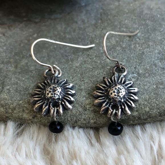 Sunflower Sterling Silver Berry Jewelry Co. Dangle Earrings - Picture 2 of 15